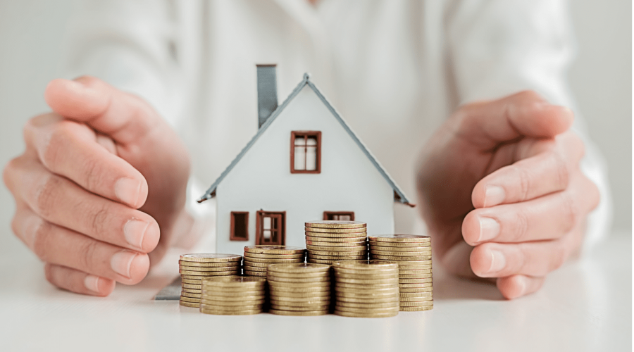 ett hus och pengar